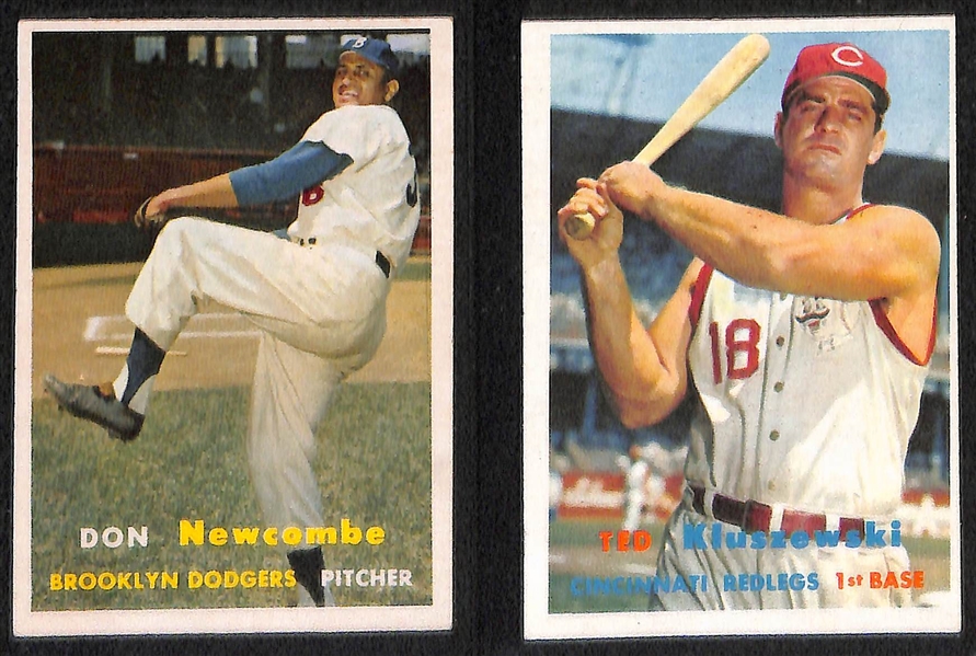 Lot of 218 - 1957 Topps Baseball Cards w. Early Wynn