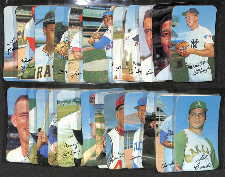 Lot of 24 Different 1970 Topps Super Baseball Cards w. F. Robinson, Gibson, & Stargell