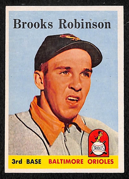 Lot of 59 - 1958 Topps Baseball Cards w. Brooks Robinson