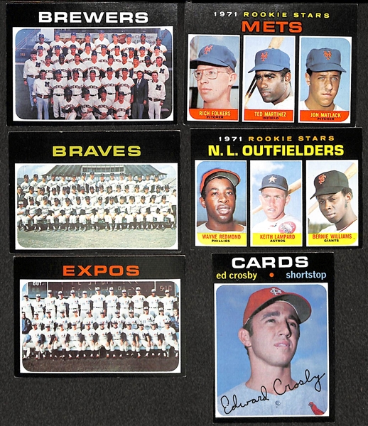Lot of Approx 500 - 1971 Topps Baseball Cards w. Willie Mays & 36 High Numbers