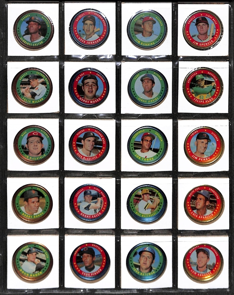 Lot of 147 - 1971 Topps Baseball Coins w. Rose & 44 - 1964 Topps Baseball Coins w. Mantle AS