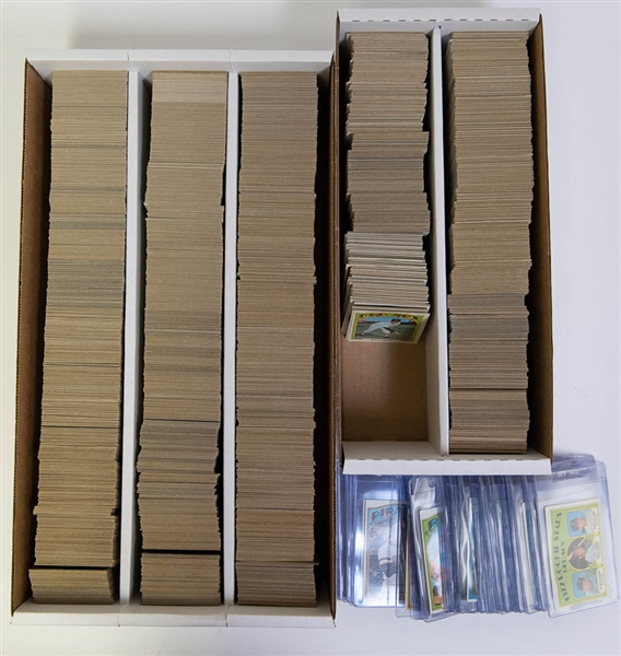 Lot of 2500+ 1972 Topps Baseball Cards w. Fisk Rookie Card x2 in Pack Fresh Condition