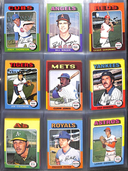 Lot of 1000+ 1975 Mini Baseball Cards w. George Brett RC (GA 7)