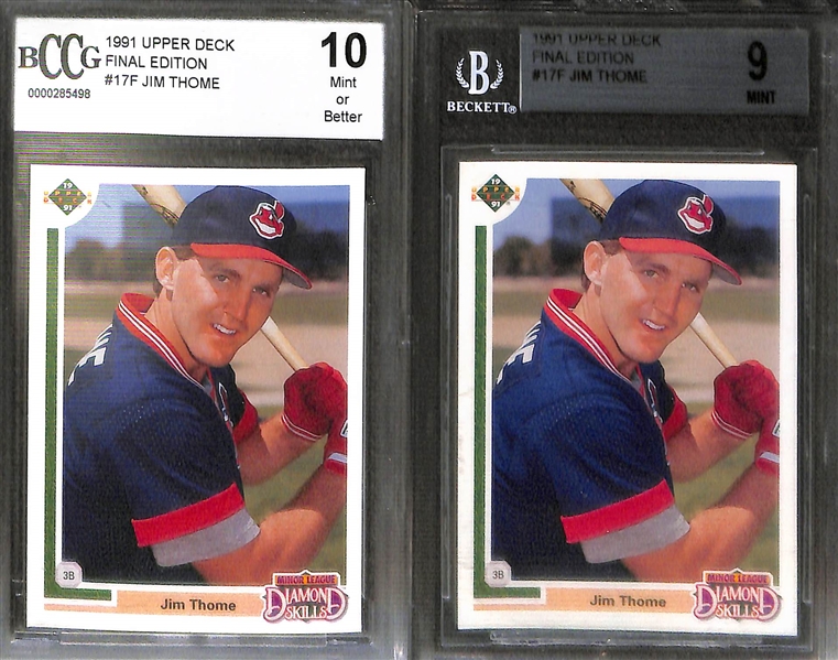Lot of 4 - Jim Thome RC Graded Cards & 1975 Topps Mike Schmidt Cards