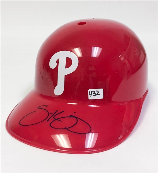 Scott Kingery Signed Phillies Souvenir Batting Helmet - JSA