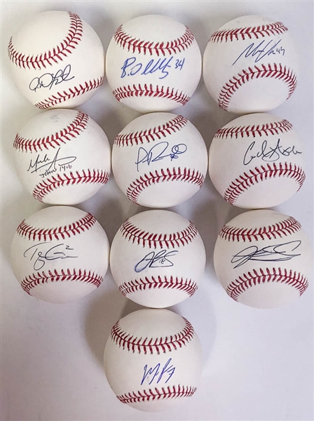 Lot of 10 Phillies Signed Baseballs w. Maikel Franco