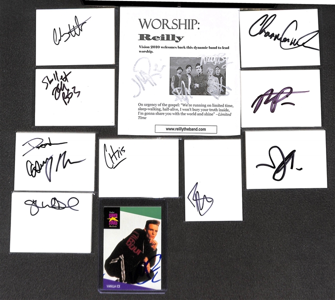 Lot of Actors & Musicians Autographs w. George Lopez & Sophia Loren