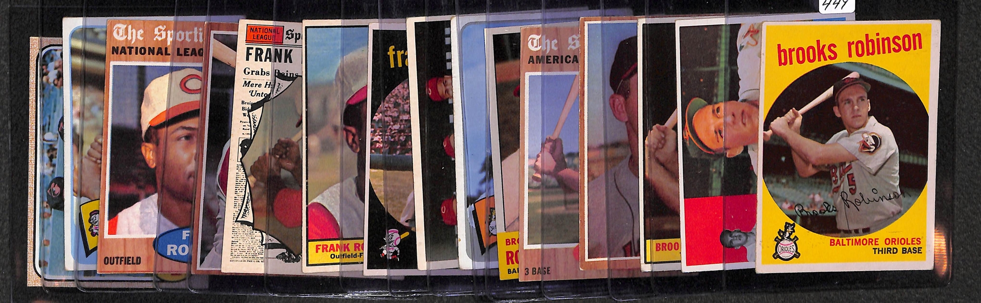 Lot of 15 - 1958-68 Topps HOFer Baseball Cards - Brooks & Frank Robinson