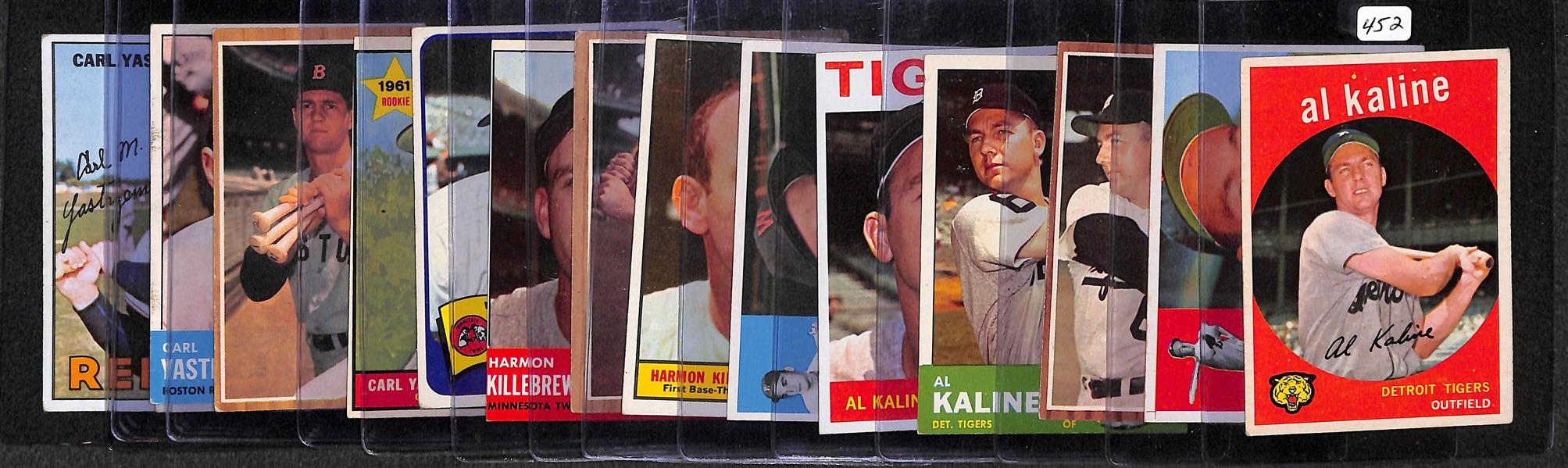 Lot of 15 - 1959-67 Topps HOFer Baseball Cards - Kaline, Killebrew & Yastrzemski