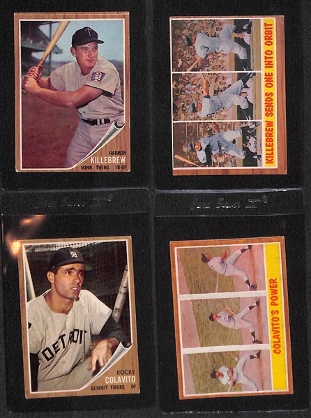 Lot of 20 - 1962 Topps Superstars Baseball Cards w. Maris