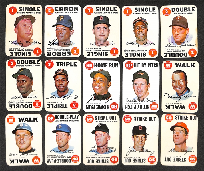 1968 Topps Game Cards Complete 33 Card Set w. Mickey Mantle