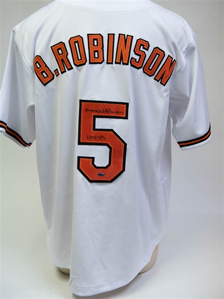 Brooks Robinson Autographed Orioles Jersey - Leaf COA
