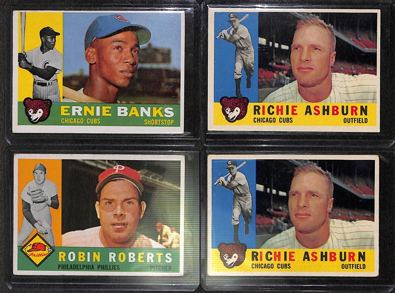 Lot of 400+ 1960 Topps Baseball Cards w. Ernie Banks