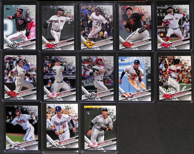 Lot Of 400+ 2017 Topps Holiday Parallel Cards w. Aaron Judge Rookie