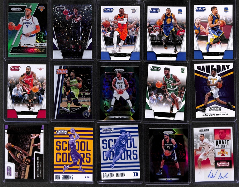 Large Lot OF Basketball Stars/Autos/Numbered Cards w. Curry