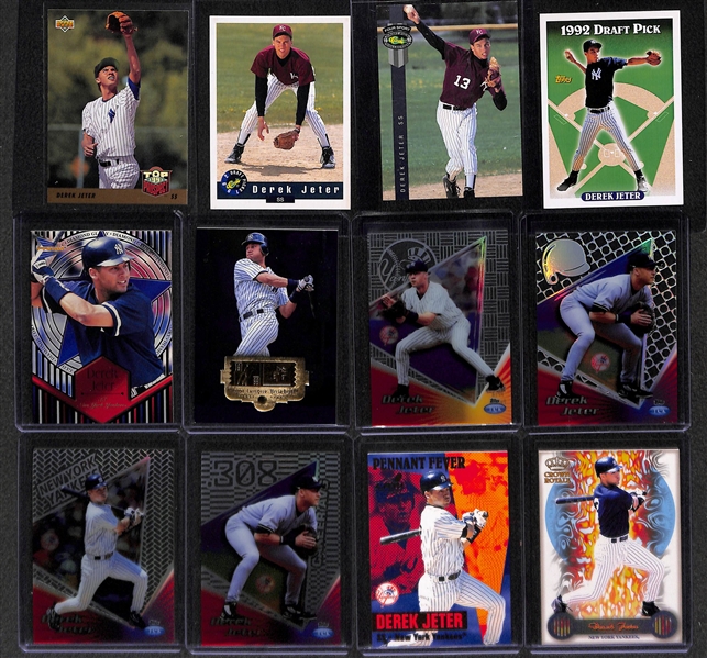 Lot of 140+ Derek Jeter Cards Including 4 Rookies & Many Rare Insert Cards