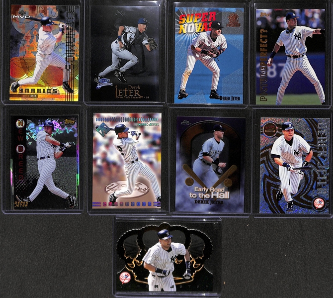 Lot of 140+ Derek Jeter Cards Including 4 Rookies & Many Rare Insert Cards