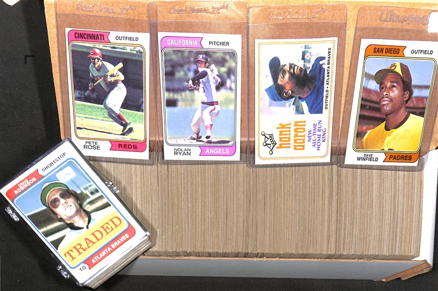 1974 Topps Baseball Card Complete Set of 660 Cards w. Winfield Rookie Card