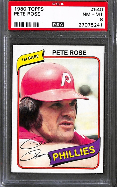 1980 & 1981 Topps Baseball Complete Sets w. 1981 Topps Traded Set & 1980 Pete Rose PSA 8