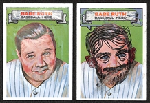 Lot of (2) 1967 Topps "Who Am I?" Babe Ruth Cards (One Scratched and One Partially Scratched)