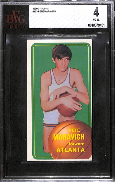 1970-71 Topps Pete Maravich Rookie Basketball Card Graded BVG 4