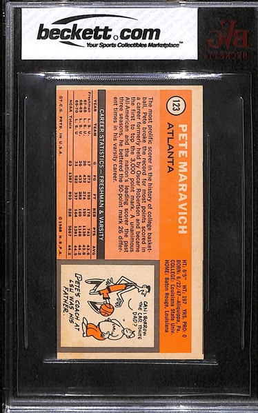 1970-71 Topps Pete Maravich Rookie Basketball Card Graded BVG 4