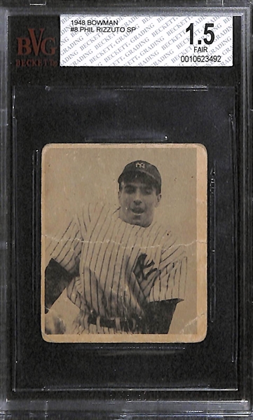 Lot of 2 - 1948 Bowman Baseball Cards - Kiner & Rizzuto - BVG