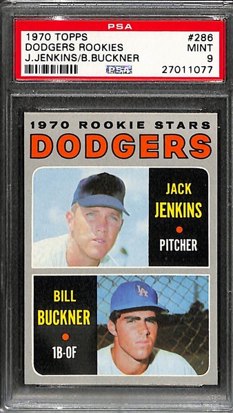 1970 Topps #286 Bill Buckner Rookie Card PSA 9