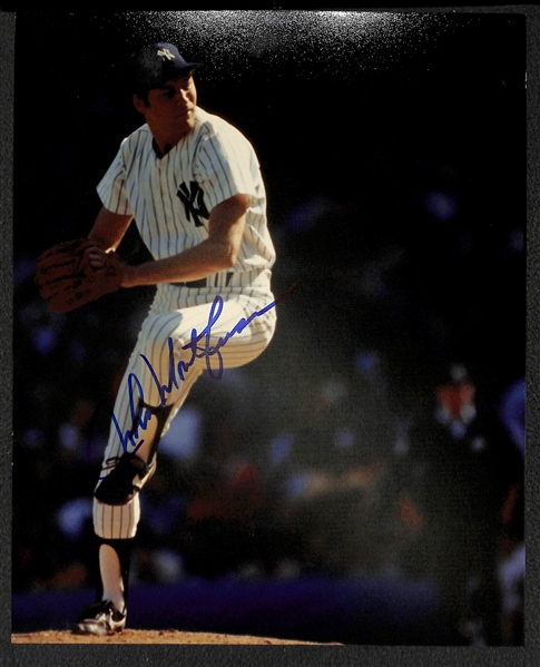Lot Of 11 Yankees Signed Photos w. Enos Slaughter