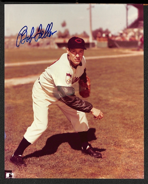 Lot Of 14 Baseball Signed Photos w. Bob Feller