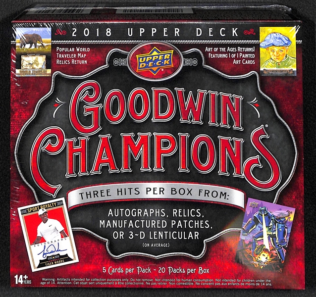 2018 Upper Deck Goodwin Champions Sealed Hobby Box