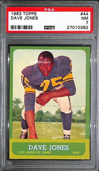 1963 Topps Dave Deacon Jones (#44) Graded PSA 7 (Near Mint) - Hall of Famer