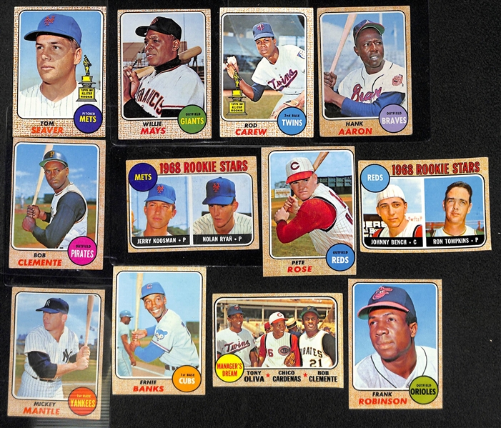 1968 Topps Baseball Complete Set (All 598 Cards in the Set) 