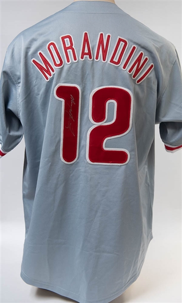 Mickey Morandini Signed Phillies Style Jersey