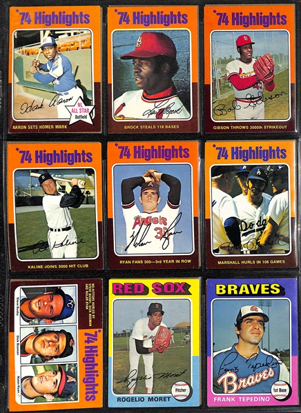 1975 Topps Baseball Complete Card Set (Yount & Brett Rookies)