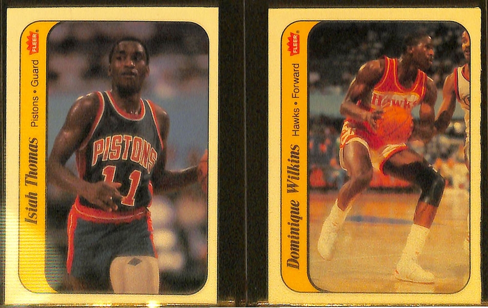 High-Grade 1986-87 Fleer Complete Sticker Set (Missing Michael Jordan Rookie Sticker)