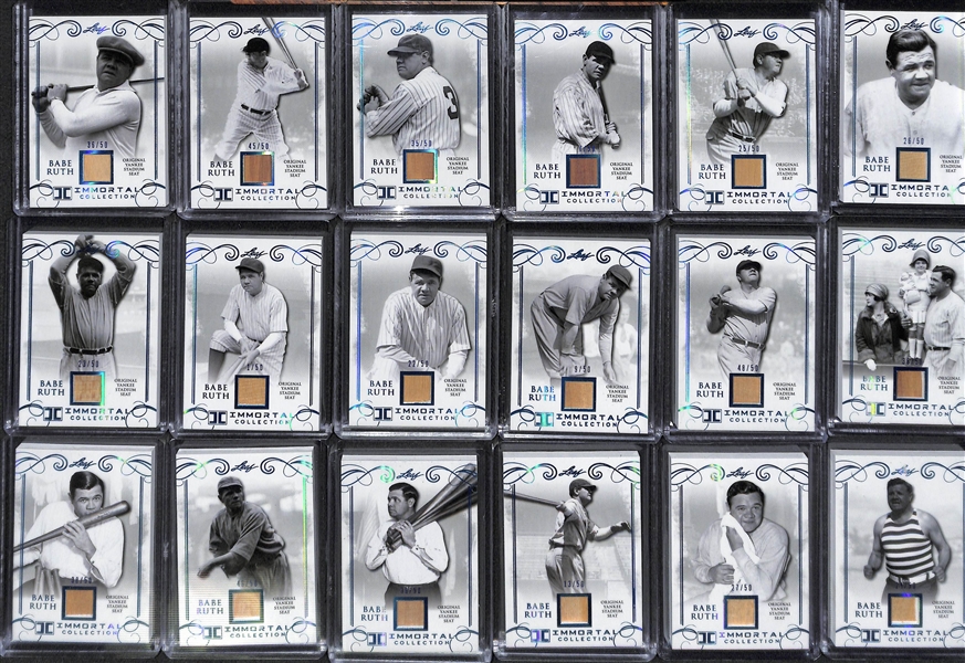 2017 Leaf Babe Ruth Immortal Collection - 50 Card Stadium Seat Relic Set