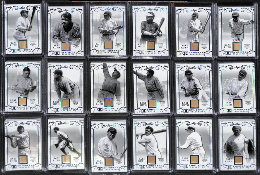 2017 Leaf Babe Ruth Immortal Collection - 50 Card Stadium Seat Relic Set