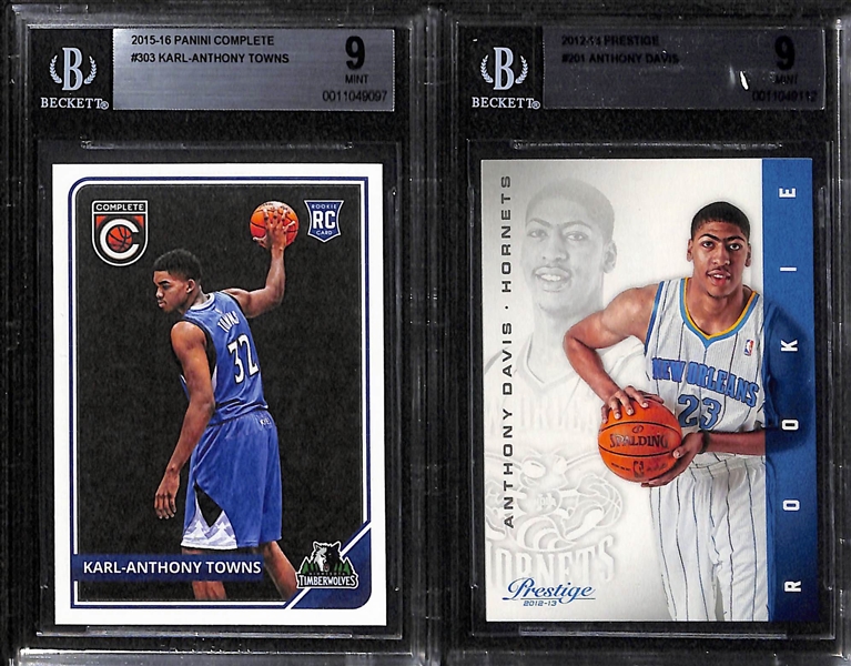 Lot of (8) Graded Basketball Cards inc. Rookies of (2) Ben Simmons, Karl-Anthony Towns, & Anthony Davis