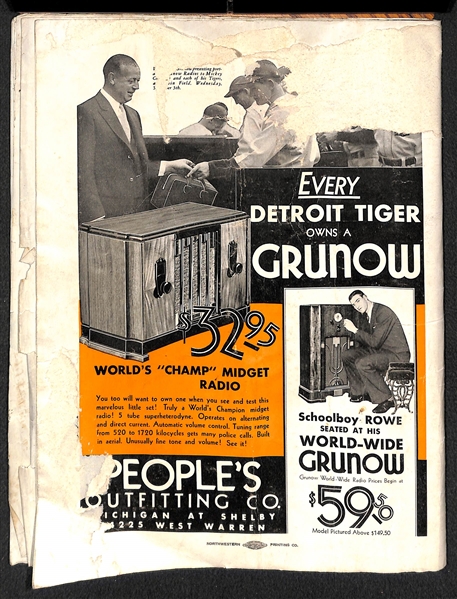 1934 Original World Series Program - Detroit Tigers vs St. Louis Cardinals at the Legendary Navin Field (Cardinals Won in 7 Games!)