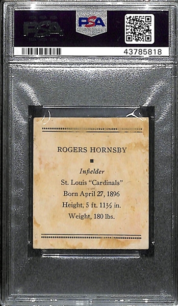 1933 R305 Tattoo Orbit Rogers Hornsby PSA 1