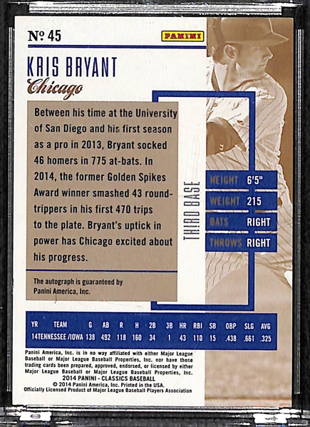 2014 Panini Classics Kris Bryant (Cubs) Significant Signatures Rookie Autograph (#155/299)
