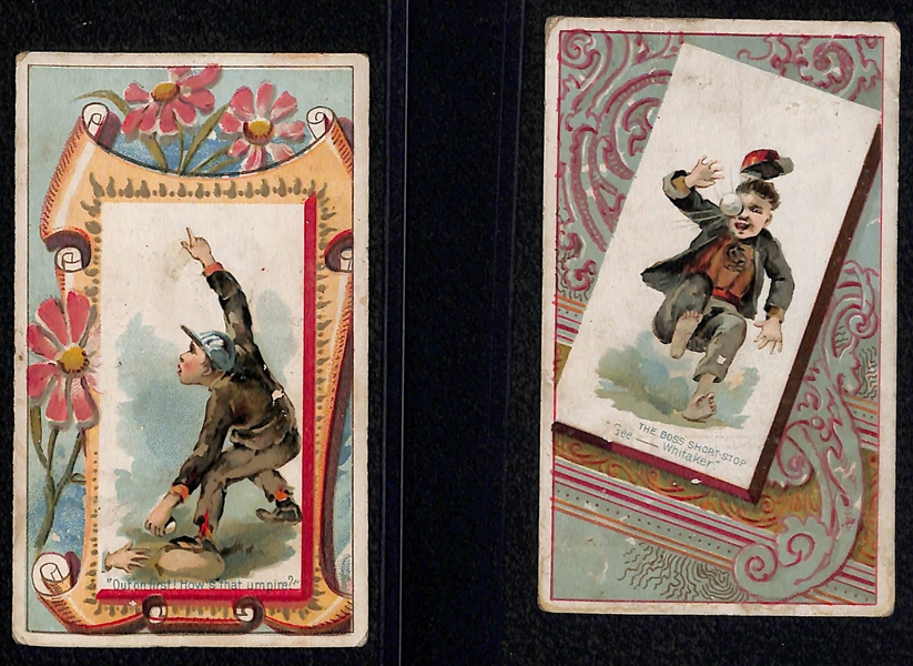 Lot of (5) Late 1800s or Early 1900s Baseball Related Cards and Marketing Adv. Cards