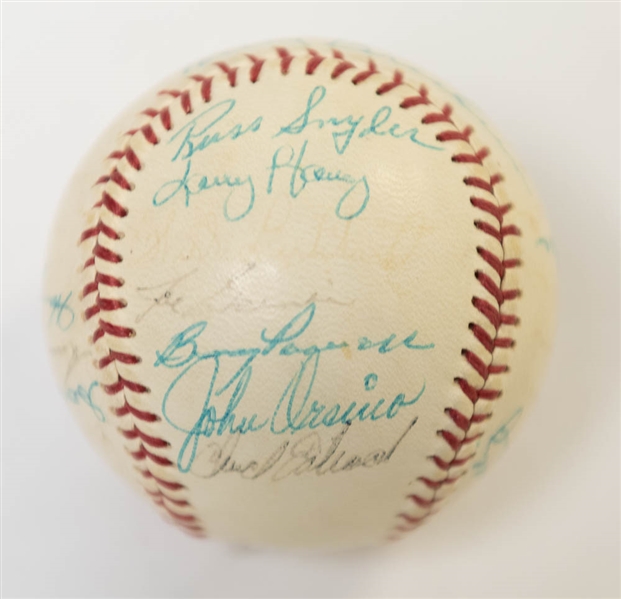 1964 Orioles Team Signed Baseball (32 Signatures) w/ Brooks Robinson, Powell, R. Roberts, Aparicio, and 28 More! - JSA Auction Letter