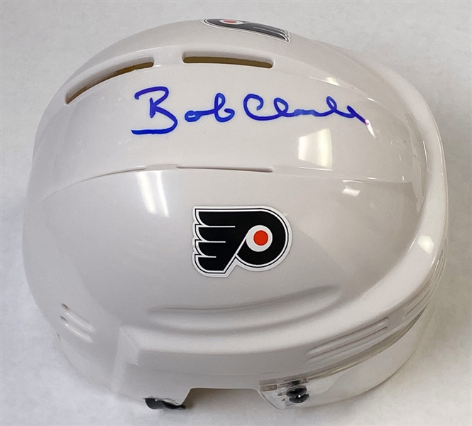 Bobby Clarke Signed Flyers Mini Helmet (JSA sticker)