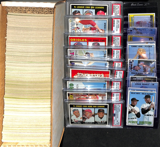 High-Quality 1967 Topps Set (Missing 10 Cards Above) - Mostly Pack-Fresh Cards - Include 9 PSA Graded Cards