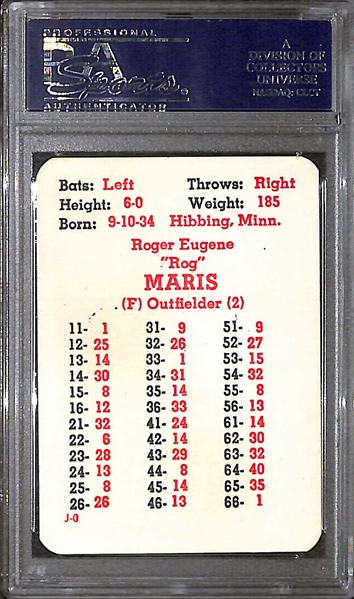 Roger Maris Signed APBA Baseball Game Card - PSA/DNA Authentic/Slabbed