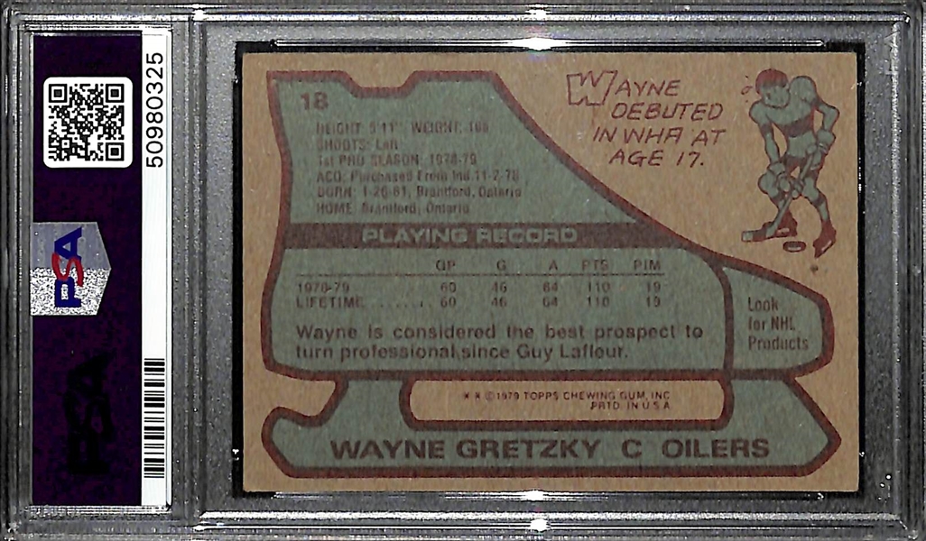 1979 Topps Wayne Gretzky #17 Rookie Card Graded PSA 4
