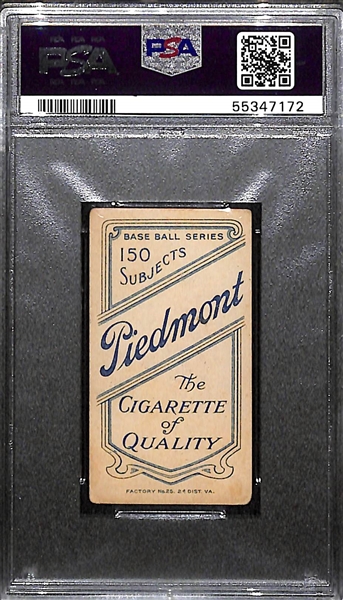 1909-11 T206 Walter Johnson (HOF) Portrait Tobacco Card Graded PSA 3 (Piedmont 150, Factory No. 25)