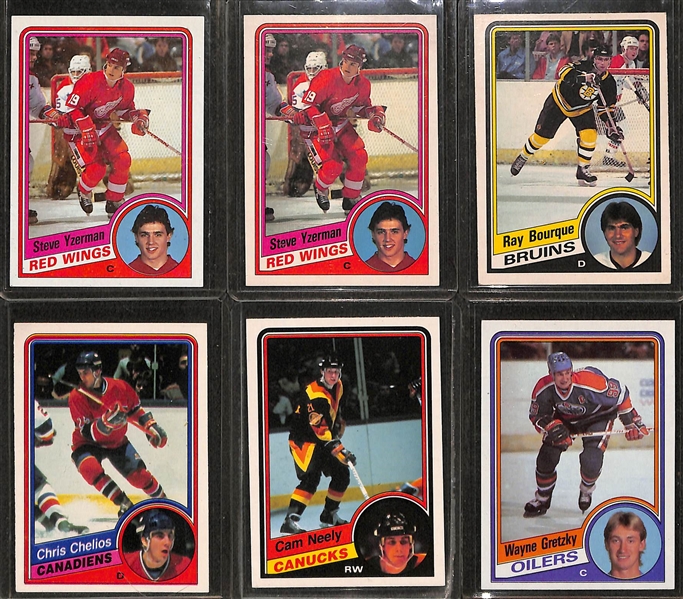 Lot of (2) 1984-85 Hockey Near Complete Sets - O-Pee-Chee & Topps - Missing 4 Total Common Cards